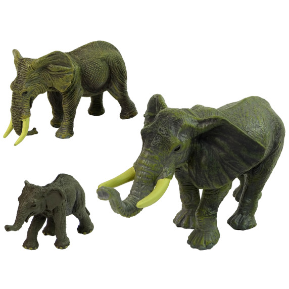 Set de figurine 6 buc - Inlea4Fun SERIES MODELAfrica- Elefanți și Tigri