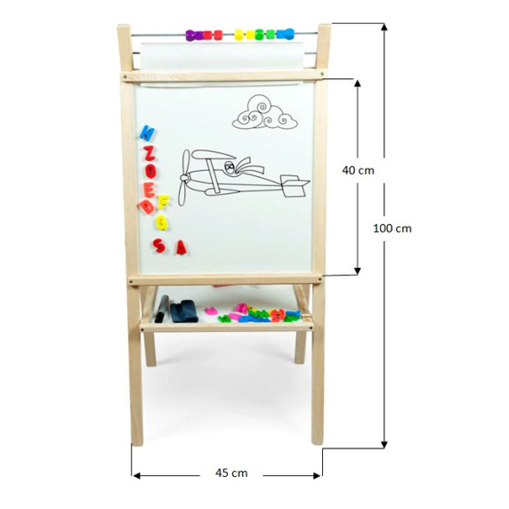 Állványos mágnes- és rajztábla Inlea4Fun SCHOOL MPN