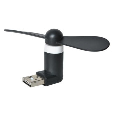 Hordozható Mikro USB Ventilátor - Fekete - 5770 - 