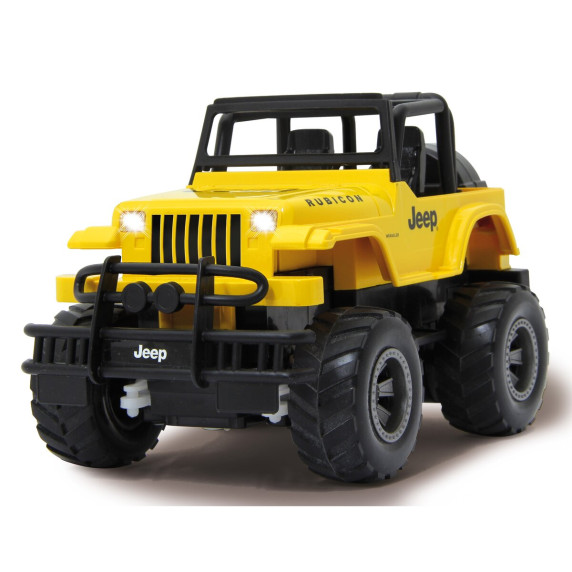 Mașină cu telecomandă - Jeep Wrangler Rubicon 1:18 - galben - Jamara