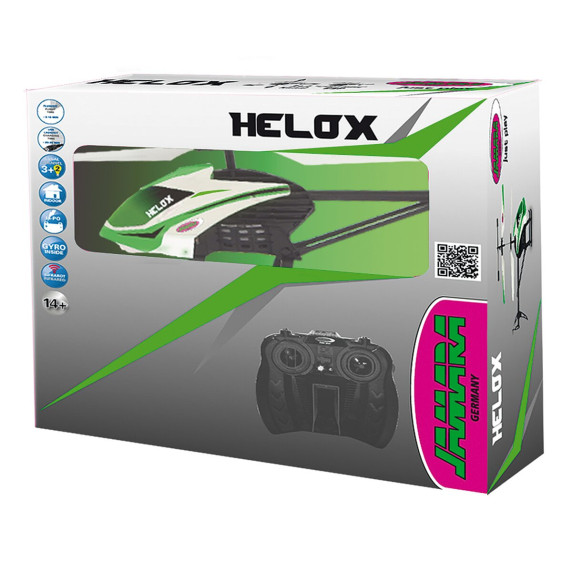 Távirányítós helikopter Helox 3+2 Channel Heli Gyro, Light+Demo IR Jamara 
