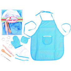 Șort și set de bucătărie pentru copii-Children Chef set-albastru - 