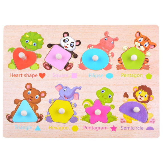 Drevená vkladačka - puzzle Inlea4Fun - zvieratká