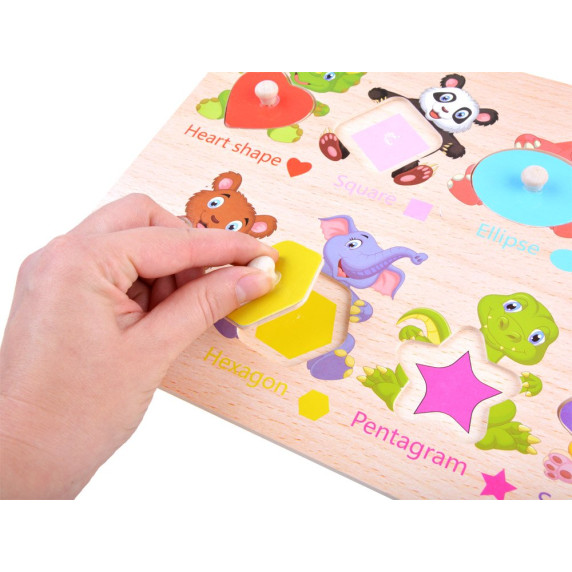 Drevená vkladačka - puzzle Inlea4Fun - zvieratká