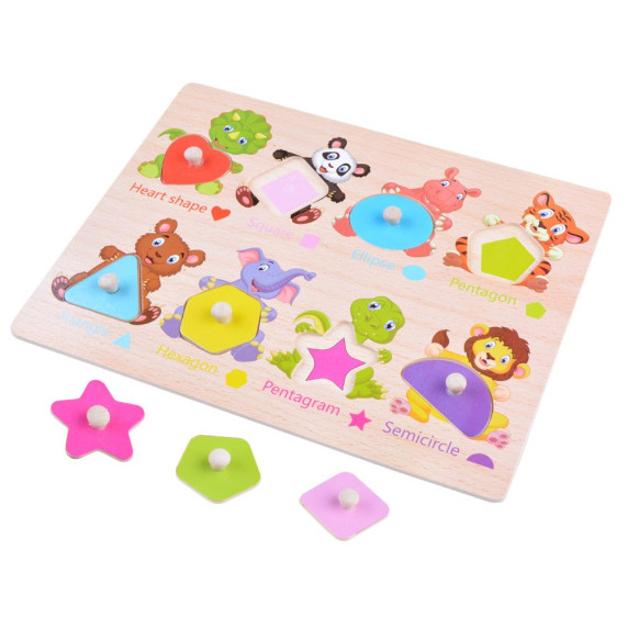 Drevená vkladačka - puzzle Inlea4Fun - zvieratká