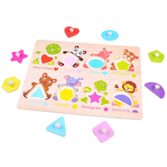Drevená vkladačka - puzzle Inlea4Fun - zvieratká