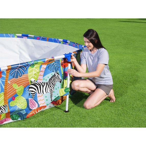 Piscină cu cadrul metalic - 305x66 cm - BESTWAY 56985 - Safari 