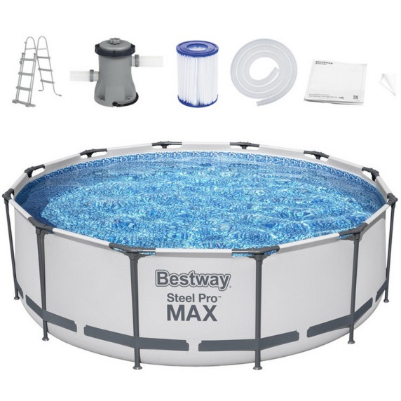 Piscină cu filtru - 366x100 cm - BESTWAY 56418 Steel Pro Max 