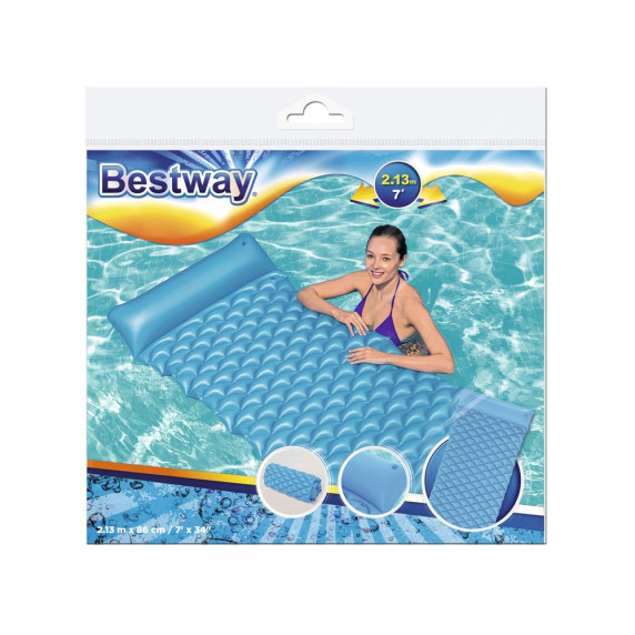 Nafukovací matrac 213 x 86 cm BESTWAY 44020 Roll-up - modrý