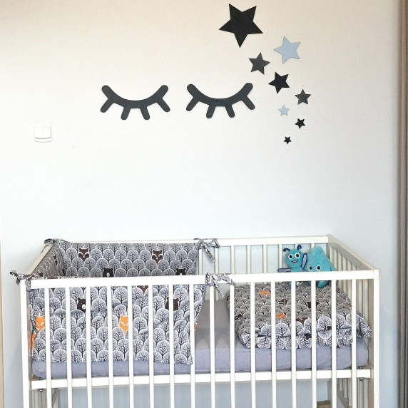 Decor perete din lemn ochi cu stele - albastru - ADAM TOYS
