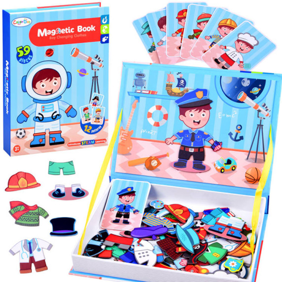 Mágneses készségfejlesztő játék Inlea4Fun MAGNETIC BOOK 