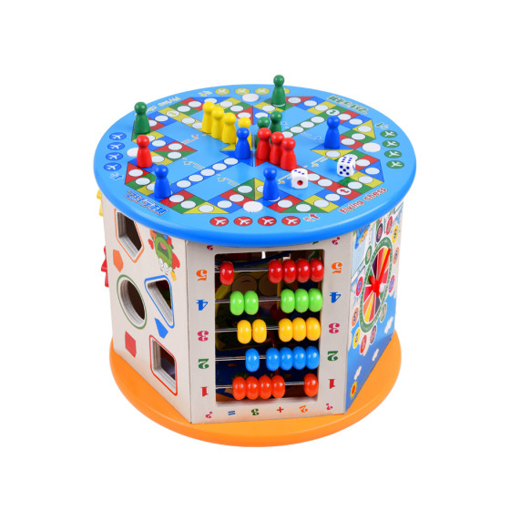 Edukačná kocka s labyrintom 8 v 1 Woodentoy
