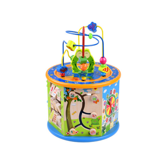 Edukačná kocka s labyrintom 8 v 1 Woodentoy