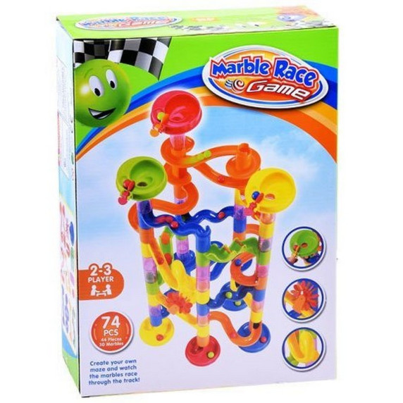 Műanyag golyópálya 74 darabos MARBLE RACE 