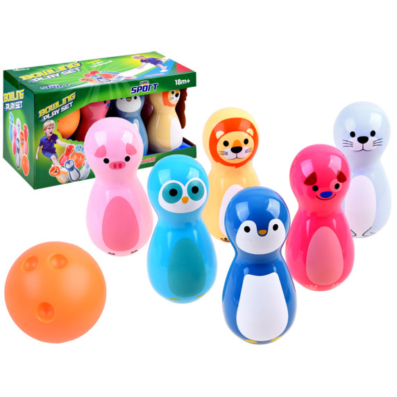Állatkás bowling teke készlet Inlea4Fun BOWLING PLAY SET