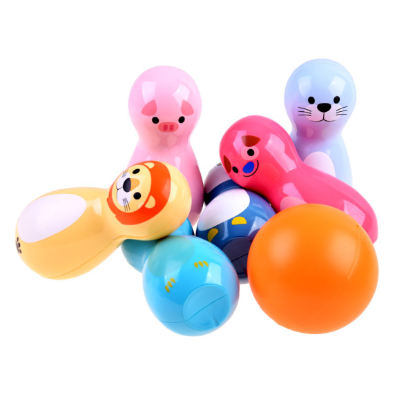 Állatkás bowling teke készlet Inlea4Fun BOWLING PLAY SET
