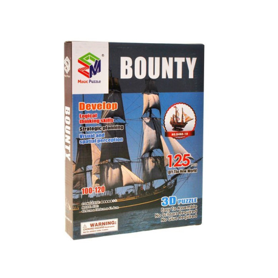 3D puzzle Bounty hajó MAGIC PUZZLE - 125 darabos