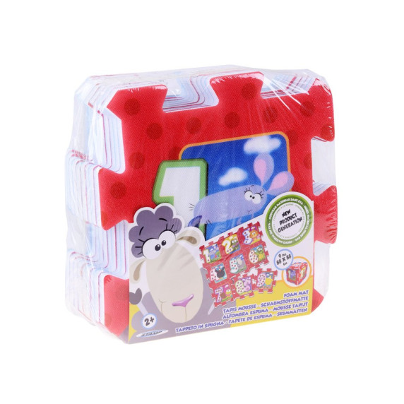 Penová podložka puzzle zvieratká a číslice STAMP Foam Mat