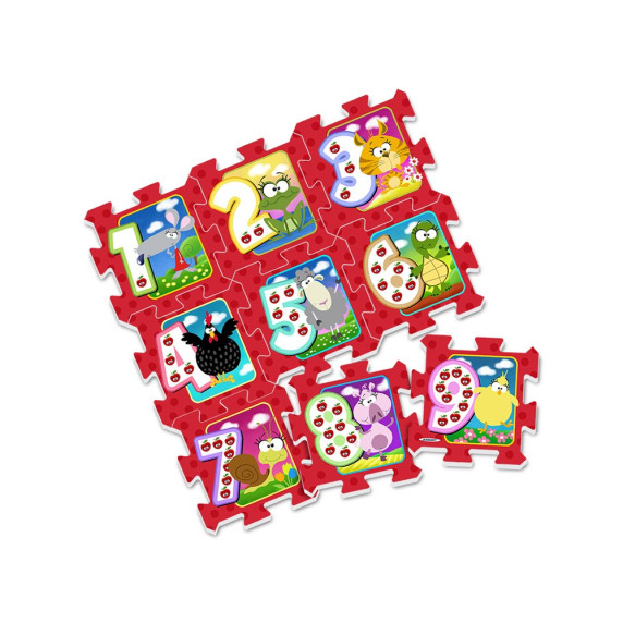 Penová podložka puzzle zvieratká a číslice STAMP Foam Mat