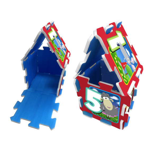 Penová podložka puzzle zvieratká a číslice STAMP Foam Mat