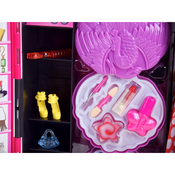 Šatníková skriňa s bábikou a doplnkami Inlea4Fun BEAUTY