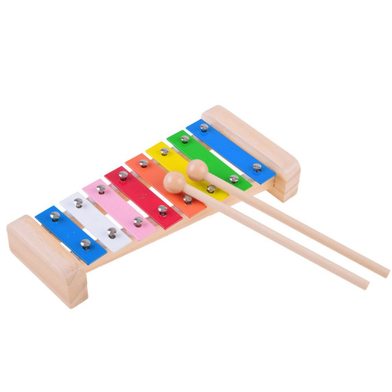 Instrumente muzicale din lemn pentru copii - 4 în 1 Inlea4Fun MUSIC SET