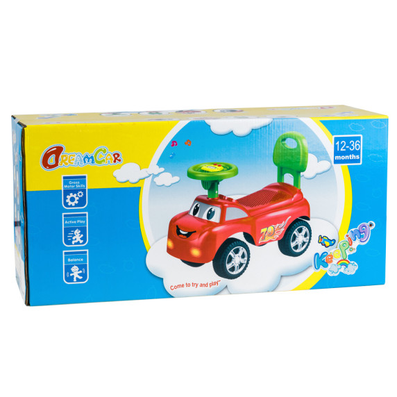 Detské odrážadlo so zvukovými efektmi Inlea4Fun DREAMCAR - modré/žlté