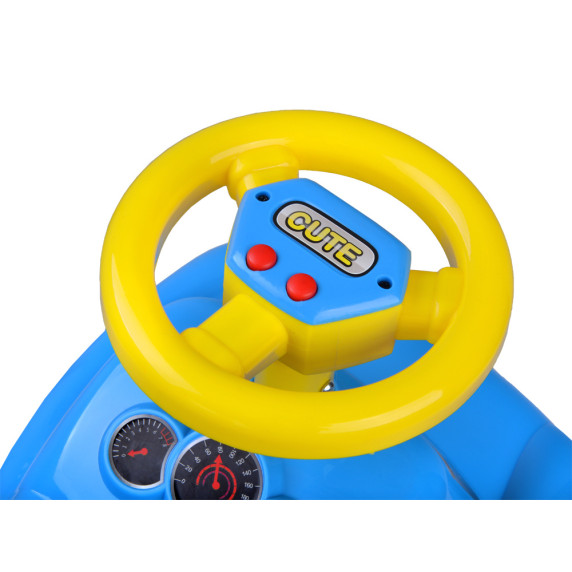 Detské odrážadlo so zvukovými efektmi Inlea4Fun DREAMCAR - modré/žlté