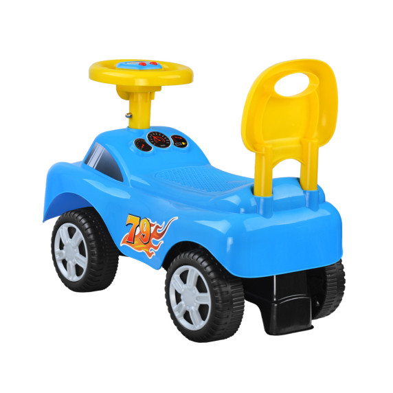 Detské odrážadlo so zvukovými efektmi Inlea4Fun DREAMCAR - modré/žlté