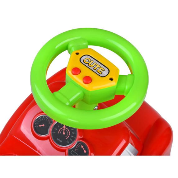 Lábbal hajtós kisautó Inlea4Fun DREAMCAR- piros/zöld