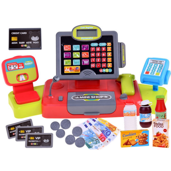 Játék pénztárgép mérleggel és vonalkód leolvasóval Inlea4Fun HAPPY CASHIER