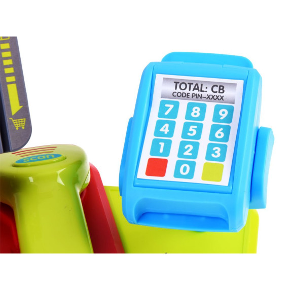 Játék pénztárgép mérleggel és vonalkód leolvasóval Inlea4Fun HAPPY CASHIER