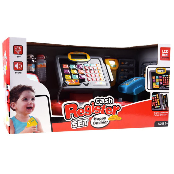 Játék pénztárgép mérleggel és vonalkód leolvasóval Inlea4Fun HAPPY CASHIER