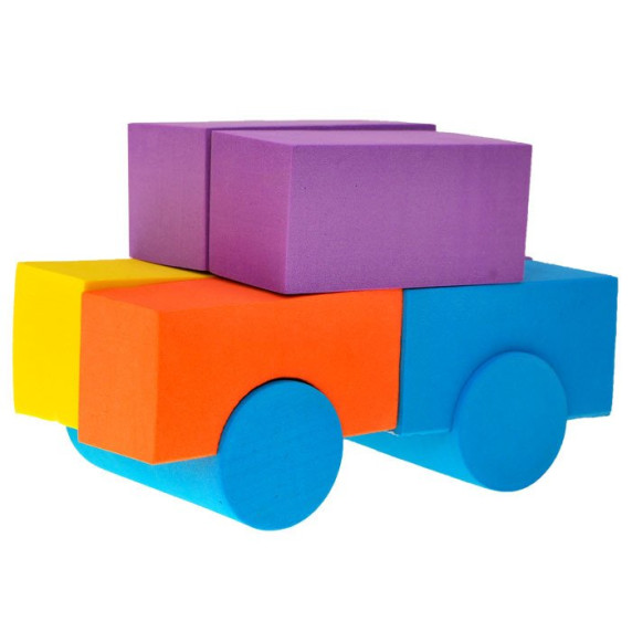 Cuburi colorate din spumă - 100 buc - Inlea4Fun BUILDING BLOCKS