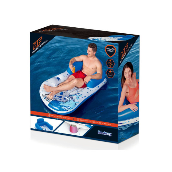 Felfújható gumimatrac háttámlával 161 cm Bestway 43155