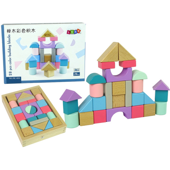 Cuburi de lemn - Inlea4Fun INTELLECTUEL BUILDING BLOCKS