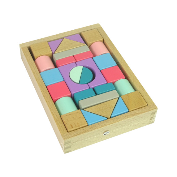 Cuburi de lemn - Inlea4Fun INTELLECTUEL BUILDING BLOCKS