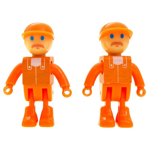 Detský sklápač drevený Inlea4Fun DUMP TRUCK - oranžový