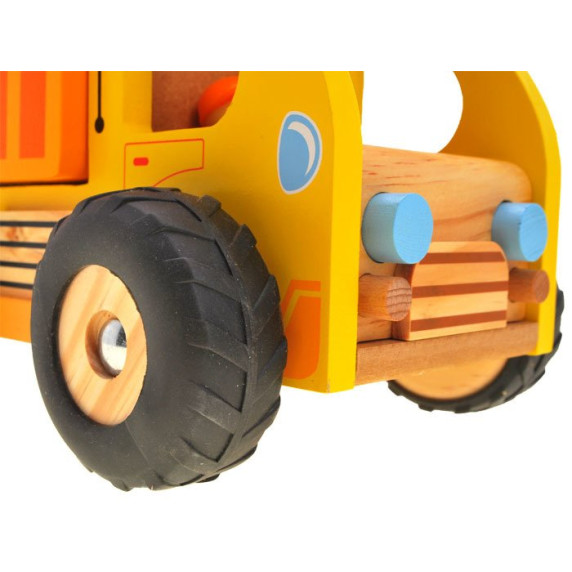 Detský sklápač drevený Inlea4Fun DUMP TRUCK - oranžový