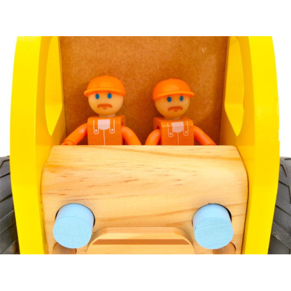 Detský sklápač drevený Inlea4Fun DUMP TRUCK - oranžový