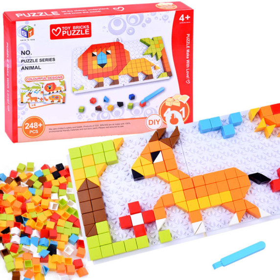 Mozaik kirakó játék 248 darabos Inlea4Fun TOY BRICKS PUZZLE