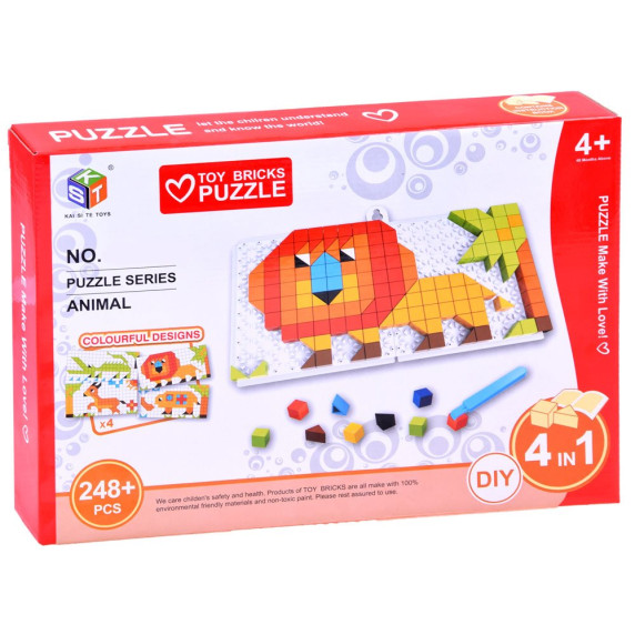 Mozaik kirakó játék 248 darabos Inlea4Fun TOY BRICKS PUZZLE