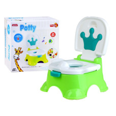 Interaktívny detský nočník v tvare trónu Princ Inlea4Fun POTTY - zelený - 
