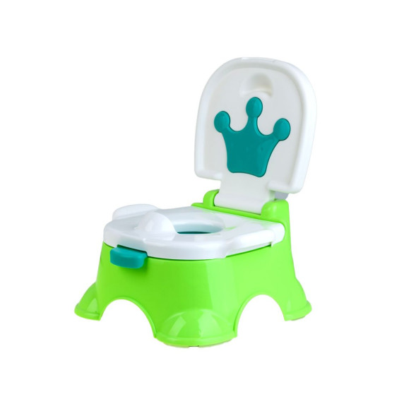 Trón formájú interaktív herceges gyerek bili Inlea4Fun POTTY - zöld