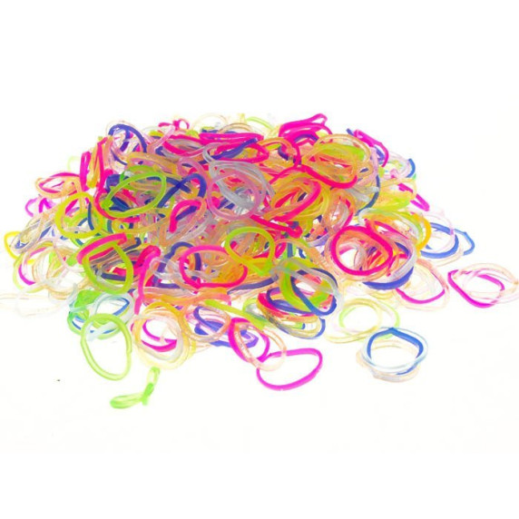 Set pentru confecționarea brățărilor - 600 buc - Inlea4fun Loom Band 