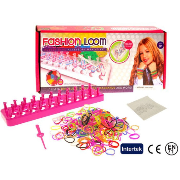 Set pentru confecționarea brățărilor - 400 buc - Inlea4fun Loom Band 