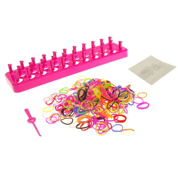 Set pentru confecționarea brățărilor - 400 buc - Inlea4fun Loom Band 