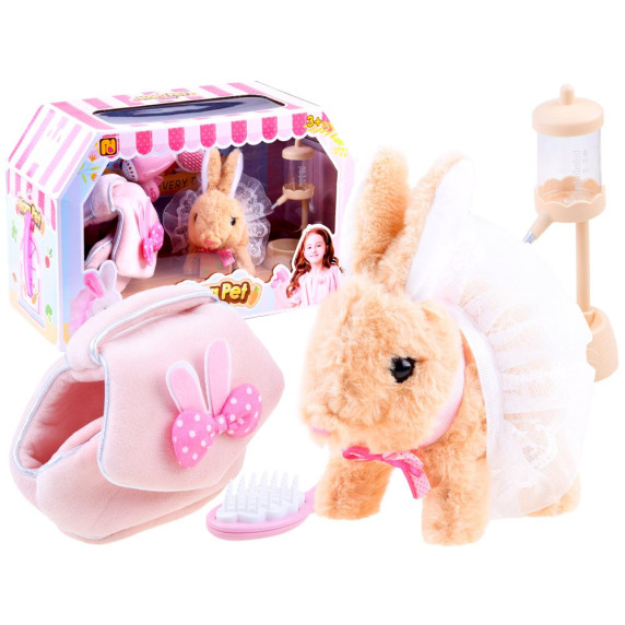 Interaktív nyuszi táskával Inlea4Fun NORA PET BABY