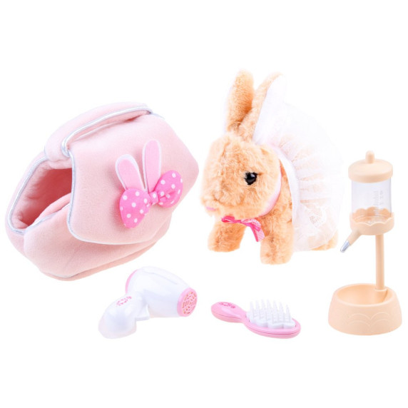 Interaktív nyuszi táskával Inlea4Fun NORA PET BABY