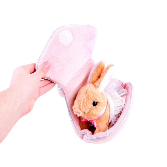 Interaktív nyuszi táskával Inlea4Fun NORA PET BABY